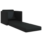 Sofa Bed Black 74 x 77 x 81 cm Artificial Leather