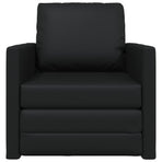 Sofa Bed Black 74 x 77 x 81 cm Artificial Leather