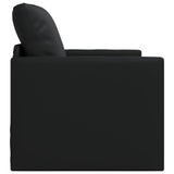 Sofa Bed 60cm Black Artificial Leather - Rear View