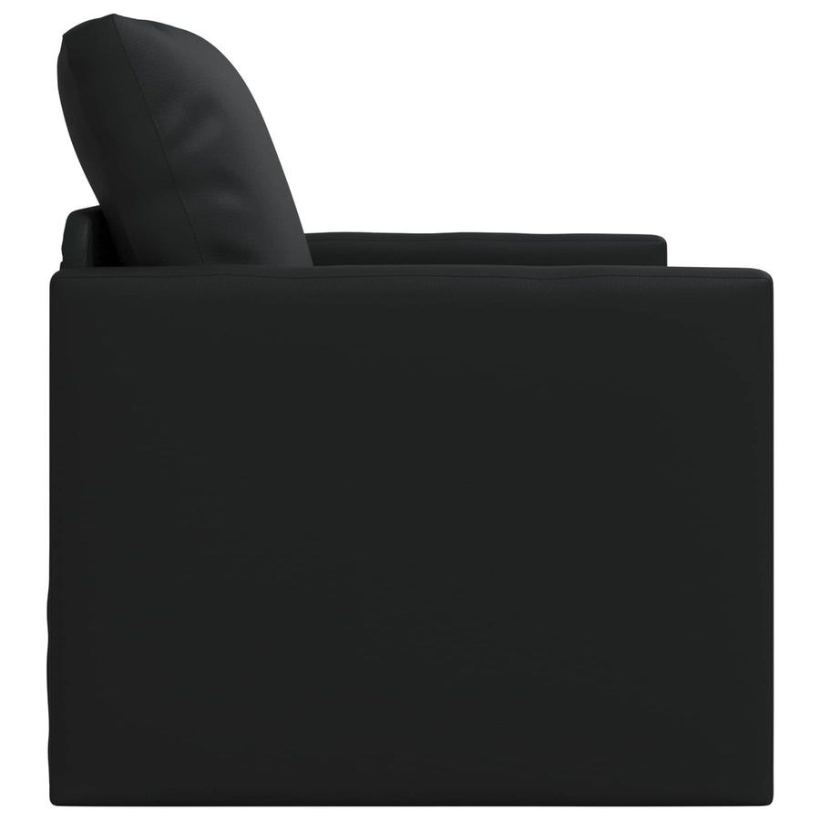 Sofa Bed Black 74 x 77 x 81 cm Artificial Leather