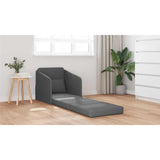 Sofa Bed Dark Grey 65 x 80 x 83 cm Fabric - Extra Image