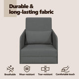 Sofa Bed Dark Grey 65 x 80 x 83 cm Fabric - Rear View
