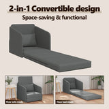 Sofa Bed Dark Grey 65 x 80 x 83 cm Fabric