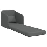 Sofa Bed Dark Grey 65 x 80 x 83 cm Fabric - Side View