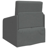 Sofa Bed Dark Grey 65 x 80 x 83 cm Fabric - 45-Degree Angle