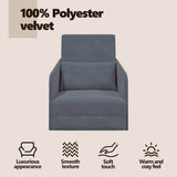Sofa Bed Dark Grey 65 x 80 x 83 cm Velvet