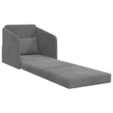 Sofa Bed Dark Grey 65 x 80 x 83 cm Velvet - Top-Down View