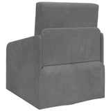 Sofa Bed Dark Grey 65 x 80 x 83 cm Velvet - Close-Up Angle