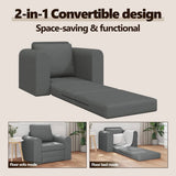 Sofa Bed Dark Grey 98 x 71 x 83 cm Velvet