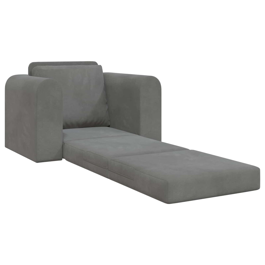 Sofa Bed Dark Grey 98 x 71 x 83 cm Velvet