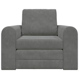 Sofa Bed Dark Grey 98 x 71 x 83 cm Velvet - 45-Degree Angle