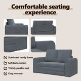Sofa Bed Dark Grey 148 x 71 x 83 cm Velvet