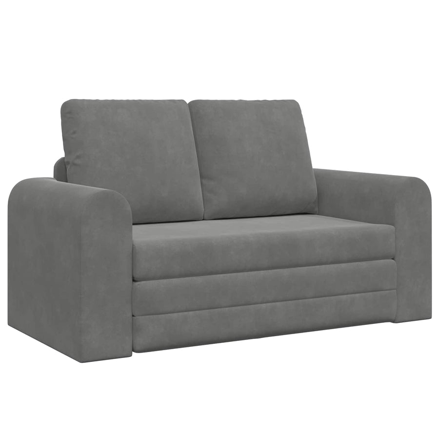 Sofa Bed Dark Grey 148 x 71 x 83 cm Velvet