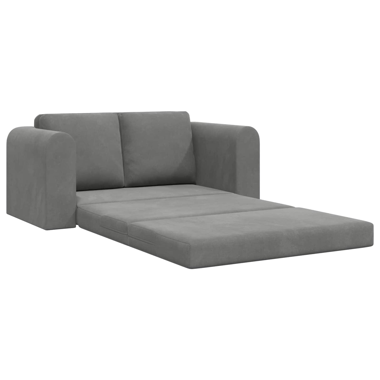 Sofa Bed Dark Grey 148 x 71 x 83 cm Velvet