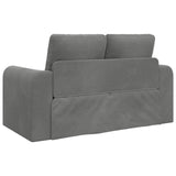 Sofa Bed Dark Grey 148 x 71 x 83 cm Velvet - Close-Up Angle