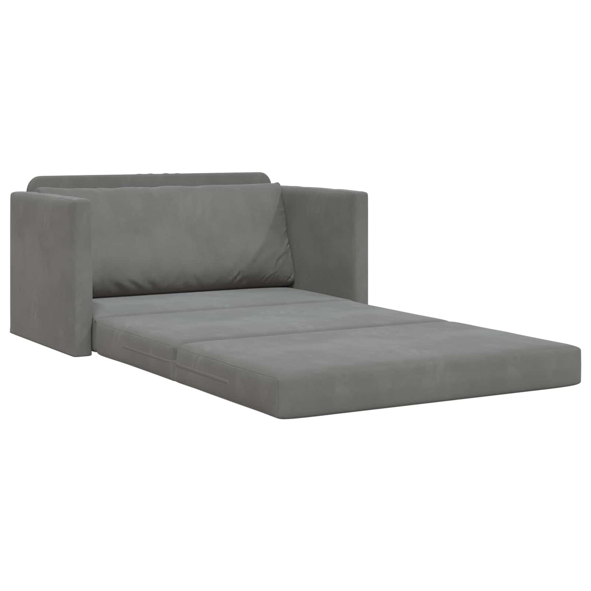 Sofa Bed Dark Grey 124 x 71 x 78 cm Velvet