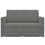 Sofa Bed Dark Grey 124 x 71 x 78 cm Velvet