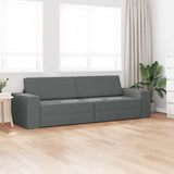 Sofa Bed 200cm Dark Grey Fabric - Side View
