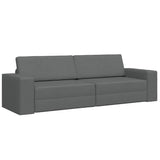 Floor Sofa Bed Dark Grey 245 x 78 x 77 cm Fabric - Front View