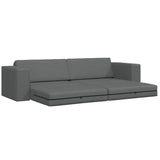 Floor Sofa Bed Dark Grey 245 x 78 x 77 cm Fabric - Top-Down View