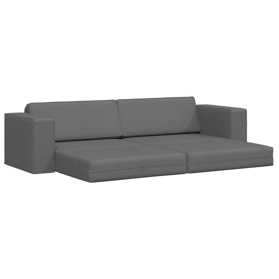 Sofa Bed Dark Grey 245 x 78 x 77 cm Fabric