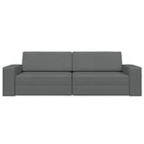 Floor Sofa Bed Dark Grey 245 x 78 x 77 cm Fabric - 45-Degree Angle