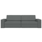 Sofa Bed Dark Grey 245 x 78 x 77 cm Fabric