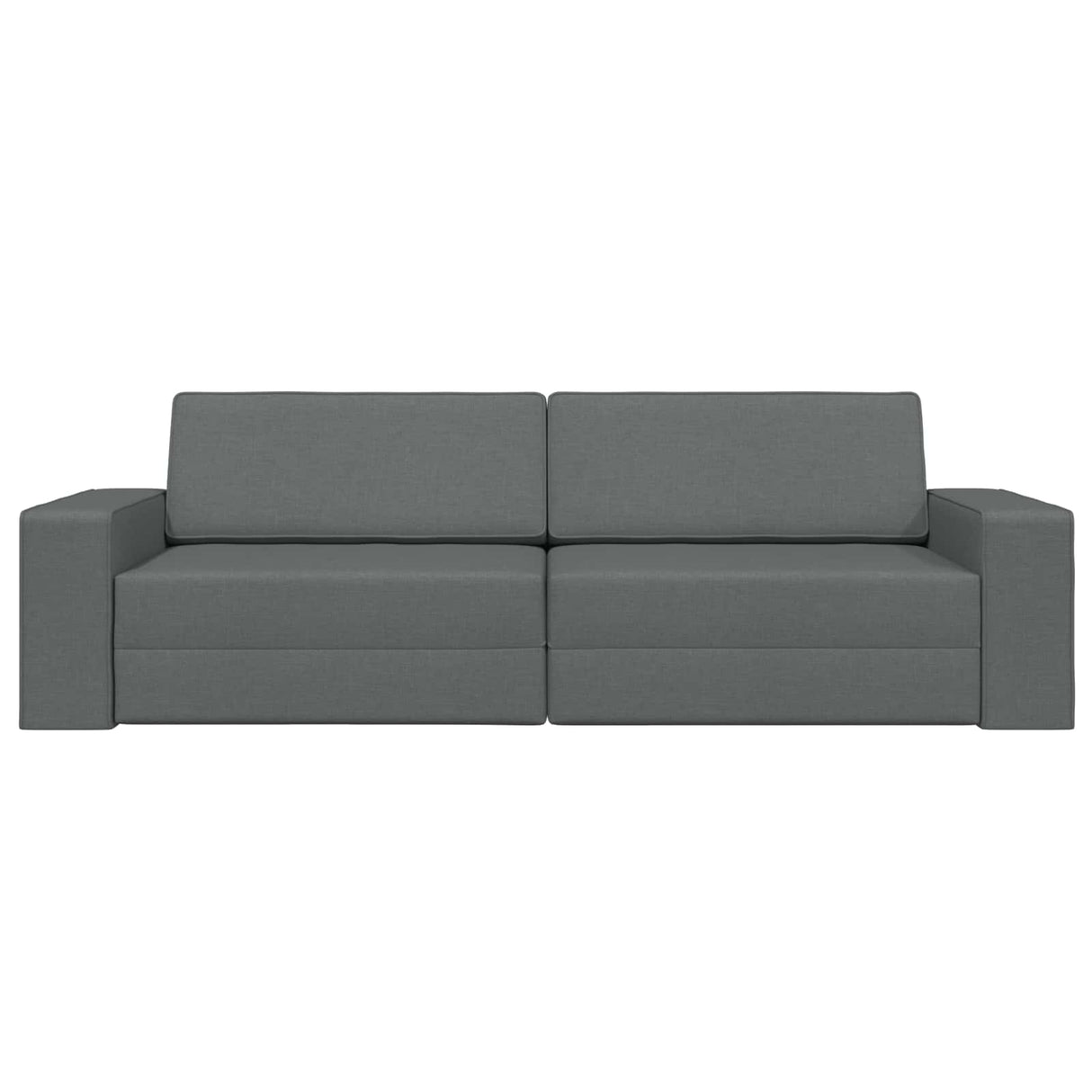 Sofa Bed 200cm Dark Grey Fabric