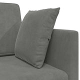 Floor Sofa Bed 200cm Dark Grey Velvet - Low Angle