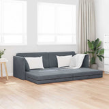 Floor Sofa Bed Dark Grey 213 x 76 x 77 cm Velvet