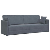 Floor Sofa Bed Dark Grey 213 x 76 x 77 cm Velvet - Front View