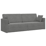 Floor Sofa Bed 200cm Dark Grey Velvet - Front View