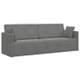 Floor Sofa Bed Dark Grey 213 x 70 x 77 cm Velvet