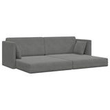 Floor Sofa Bed 200cm Dark Grey Velvet - Top-Down View