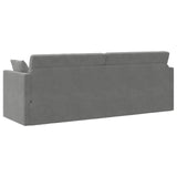 Floor Sofa Bed 200cm Dark Grey Velvet - Close-Up Angle