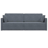 Floor Sofa Bed Dark Grey 213 x 76 x 77 cm Velvet - 45-Degree Angle