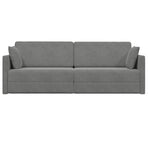 Floor Sofa Bed Dark Grey 213 x 70 x 77 cm Velvet