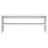 TV Cabinet White 100x40x40 cm Engineered Wood - 45-Degree Angle