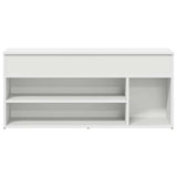 Shoe Bench White 102x30.5x45 cm Engineered Wood - Top-Down View