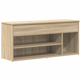 Shoe Bench Sonoma Oak 102x30.5x45 cm Engineered Wood - Front View