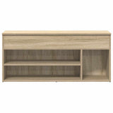 Shoe Bench Sonoma Oak 102x30.5x45 cm Engineered Wood - Top-Down View