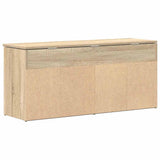 Shoe Bench Sonoma Oak 102x30.5x45 cm Engineered Wood - Rear View