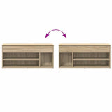 Shoe Bench Sonoma Oak 102x30.5x45 cm Engineered Wood - Low Angle