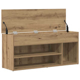 Shoe Bench Artisan Oak 102x30.5x45 cm Engineered Wood - Low Angle