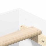 Bed Frame No Mattress White 90x190 cm Engineered Wood - Close-Up Angle