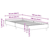 Bed Frame No Mattress White 90x190 cm Engineered Wood - Extra Image