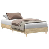 Bed Frame No Mattress Sonoma Oak 90x190 cm Engineered Wood - Front View
