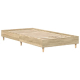 Bed Frame No Mattress Sonoma Oak 90x190 cm Engineered Wood - Top-Down View