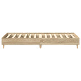 Bed Frame No Mattress Sonoma Oak 90x190 cm Engineered Wood - Rear View
