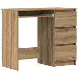 Desk Artisan Oak 90x45x76 cm Engineered Wood - Front View